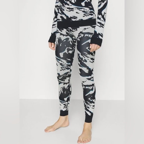 NWT Sweaty Betty Women’s Peaks Ski Base Layer Seamless Leggings Jacquard Blue XS - Picture 6 of 15